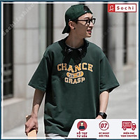Áo phông form rộng nam, áo phông dáng rộng Hàn Quốc chất mát đẹp in CHANCE mã NTL.138