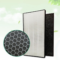True HEPA Replacement Filter Pre-Carbon Filters Parts for Sharp Air Purifier, Anti-static