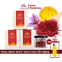 Combo 3 hộp Kingdom saffron nhụy hoa nghệ tây Iran loại super negin thượng hạng (hộp 1 gram)