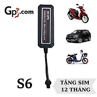 Định vị xe máy, ô tô S6 kích thước nhỏ gọn phần mềm tiếng Việt , định vị chính xác vị trí xe qua App