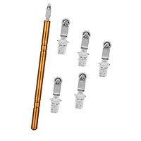 Microblading Eyebrow Tattoo Practice Manual Tattoo Pen+Roller Pin Golden 02