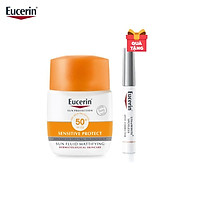 Eucerin Kem Chống Nắng Sun Mattifying Fluid Tặng Tinh Chất Hỗ trợ Thâm Nám Ultrawhite+ Spotless Spot