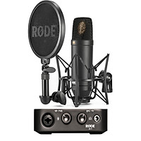 Combo Micro thu âm Rode NT1 Kit kèm bộ kết nối cổng USB RODE AI-1 - Hàng chính hãng