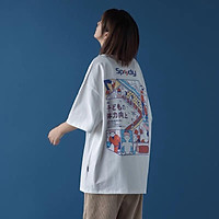 Áo thun tay lỡ Wind phông unisex form rộng SPODY nam nữ oversize ulzzang