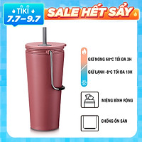 Bình giữ nhiệt có ống hút Lock&Lock Bucket Tumbler with Straw LHC4268
