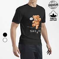 Áo Thun Premium Nam Nữ hình GẤU Bear Toy Take Risk, Unisex Form rộng 100% Cotton Co Giãn 4 Chiều Thoáng Mát