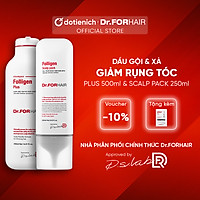 Bộ Dầu Gội - Xả Giảm Rụng Tóc Dr.FORHAIR Dưỡng Tóc Gãy Rụng Folligen Plus - Scalp Pack