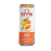 Nước khoáng Lavie Sparkling Đào cam lon 330ml - 00169