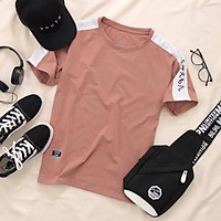 Áo thun tay lỡ cotton thoáng mát form rộng viền chữ nhật (unisex nam nữ đều mặc được)