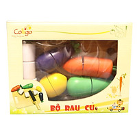 Bộ đồ chơi cắt ghép rau củ làm bằng gỗ cho bé làm đầu bếp