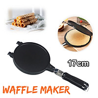 17cm Non-Stick Mold Waffle Maker Ice Cream EggRoll Omelet Crispy Cone Home Baking Pan