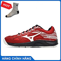  Giày Mizuno cầu lông dành cho nam và nữ SKY BLASTER 2 71GA204563 mẫu mới màu đỏ-tặng tất thể thao bendu