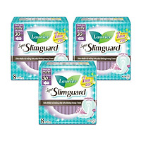 Combo 3 Băng Vệ Sinh Ban Đêm Laurier Super Slimguard Siêu Mỏng 1mm (30cm - 8M)