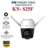 Camera Wifi Không Dây Xoay 360 Ngoài Trời Kbone KN-S25F 2Mp Full HD 1080p Có Màu Đêm Đàm Thoại 2 Chiều Báo Động-Hàng Chính Hãng