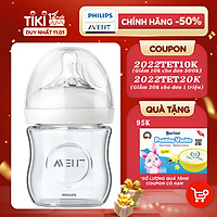 Bình sữa thủy tinh mô phỏng tự nhiên hiệu Philips Avent (120ml - đơn) cho trẻ từ 0 tháng tuổi 671.13
