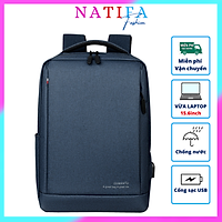 Balo Laptop Thời Trang đi học Cao Cấp Chống Nước Cổng Sạc USB NATIFA 9003