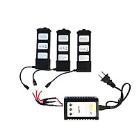 Mjx Bugs 5W Battery Balance Charger W/ 3 Batteries For Mjx Bugs 5W Wifi Fpv B5W Drone - Black (US Plug)