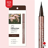 Bút Kẻ Viền Mắt Nhật Bản Không Thấm Nước, Bền Màu, Lâu Trôi Love Liner Liquid Dark Brown Màu Nâu Sẫm