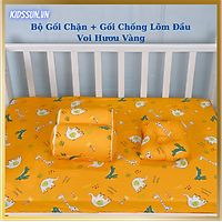 Bộ Gối Lõm, Gối Chặn chống bẹp đầu, méo đầu, móp đầu, con ngủ ngon giấc cho em bé và trẻ sơ sinh