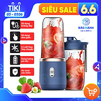 Máy Xay Sinh Tố Cầm Tay Mini Đa Năng 6 Lưỡi Inox 304 SeaSy SS76 – TẶNG Kèm Nắp Cốc Quai Silicone, Máy Xay Thịt, Xay Đá, Xay Sinh Tố Cầm Tay Không Dây Tiện Lợi Cao Cấp Xay Cực Nhanh - Hàng Chính Hãng
