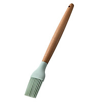 Silicone Non Stick Bếp Nấu ăn Dụng Cụ đặt Tay Cầm Bằng Gỗ