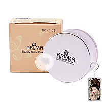 Phấn phủ bột kiềm dầu Aroma Candy Shine Powder Hàn Quốc 10g tặng kèm móc khoá