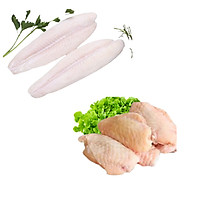 Combo 67: 1kg Cá basa fillet + 1kg Cánh gà khúc giữa