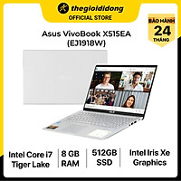 Laptop Asus X515EA i7 1165G7/8GB/512GB/15.6"F/Win11/(EJ1918W)/Bạc - Hàng chính hãng