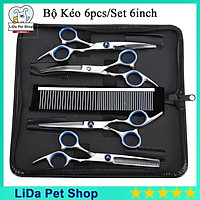 Bộ Kéo Cắt Tỉa Lông Cho Chó Mèo 4 kéo 1 lược - Kéo cắt lông chó mèo