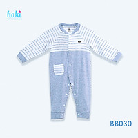 Body cho bé sơ sinh vải sợi tre cao cấp siêu mềm mịn - body suit cho trẻ sơ sinh - bé trai - bé gái , Bộ áo liền quần bodysuit cho bé , body dài tay cài giữa phối thân trước size cho bé từ newborn đến 12 tháng (2.5- 10kg) HAKI BB030