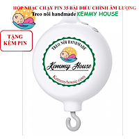 Hộp nhạc treo nôi chạy pin 35 bài tự xoay có điều khiển âm lượng