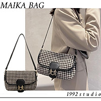 Túi xách nữ/ 1992 s t u d i o/ MAIKA BAG/ túi vảỉ dạ hoạ tiết houndstooth