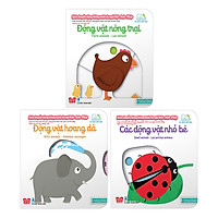Combo Sách Chuyển Động – Song Ngữ Anh – Việt (Các Động Vật Nhỏ Bé + Động Vật Nông Trại + Động Vật Hoang Dã)