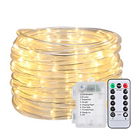 12M/39.4Ft 7.2W 120 LED Rope Light Multi-color Battery Powered Operated with Remote Control Combination In wave