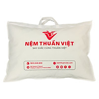 Gối lông vũ Thuần Việt cao cấp mircrofiber chất liệu vải 100% cotton thoáng mát, mềm mịn và có khả năng thấm hút mồ hôi tốt