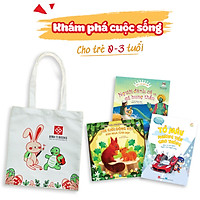 Combo 3 Cuốn (Sờ Chạm Khám Phá - Bốn Mùa Tươi Đẹp + Tô Màu Phương Tiện Giao Thông - Siêu Xe Cực Ngầu - Super Cool Super Cars + Ngày Xửa Ngày Xưa - Người Đánh Cá Và Gã Hung Thần) + Túi Vải 1 (0-3T)
