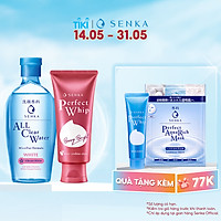 Bộ sản phẩm dưỡng trắng và sáng hồng da Senka (Sữa rửa mặt Perfect Whip Berry Birght 100g + Nước tẩy trang All Clear Water Micellar Formula White 230ml)