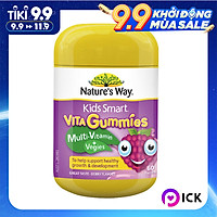 Kẹo nhai bổ sng vitamin Australia NATURE’S WAY KIDS SMART VITA GUMMIES MULTI-VITAMIN + VEGIES 60 Gummies