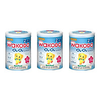 Bộ 3 Lon Sữa Bột Wakodo GunGun Số 2 - 830g