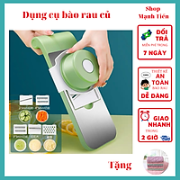 Bộ dụng cụ cắt gọt bào rau củ bảo vệ tay bằng thép không gỉ 5 in 1 nâng cấp máy cắt và cắt rau củ, nâng cấp an toàn kèm khăn lau bếp BaoAn - màu ngẫu nhiên - Hàng chính hãng