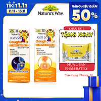 Combo 2 Siro Uống Nature’s Way Kids Smart Cough Action Syrup Ngày Và Đêm Giảm Ho, Long Đờm Hiệu Quả 120ml