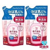 Combo 2 Túi Nước rửa bình sữa Arau Baby (450ml x 2 túi)