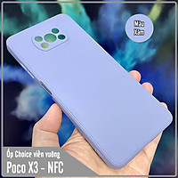 Ốp lưng cho Xiaomi Poco X3 NFC Choice viền vuông dẻo lót nhung che camera