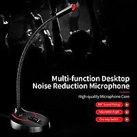 F12 USB Gooseneck Microphone Desktop Omnidirectional Capacitive Microphone Meeting Gaming Microphone for PC Laptop