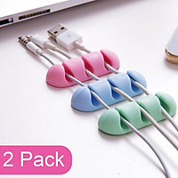 2pcs Cable Organizer Office Silicone Usb Cable Organizer Wire Winder Holder Desk Cord Clip For Charger Protector