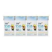 Lốc sữa chua uống tiệt trùng TOPKID hương dâu-chuối-lúa mạch tự nhiên 110ml x 4 hộp