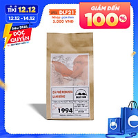 Cà phê Robusta Lâm Đồng rang mộc sạch nguyên chất - Túi 250Gr (Dạng Bột)