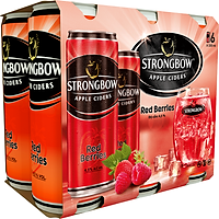 Lốc 6 Lon cao Strongbow vị Dâu đỏ (330ml x 6 Lon)