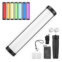 FLASHOOT FL-T6 30W RGB LED Video Light Mini Handheld Photography Light Bi-Color Temperature 2800K-8500K with Tripod