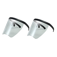 2Pieces Safety Full Face Visor Sunglasses Goggles UV400 Eyewear Black